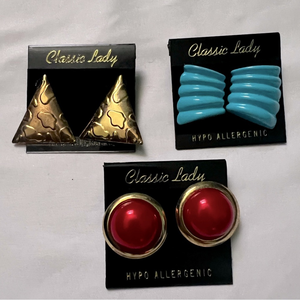 6 Pairs of Hypo Allergenic Pierce Earrings- NO LONGER AVAILABLE